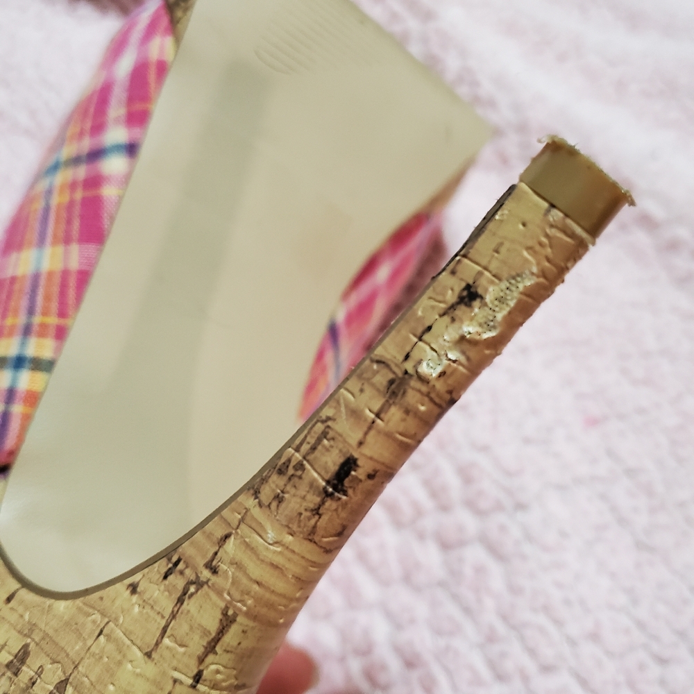 Pink Plaid Heels Rue 21 etc - Picture 7 of 8